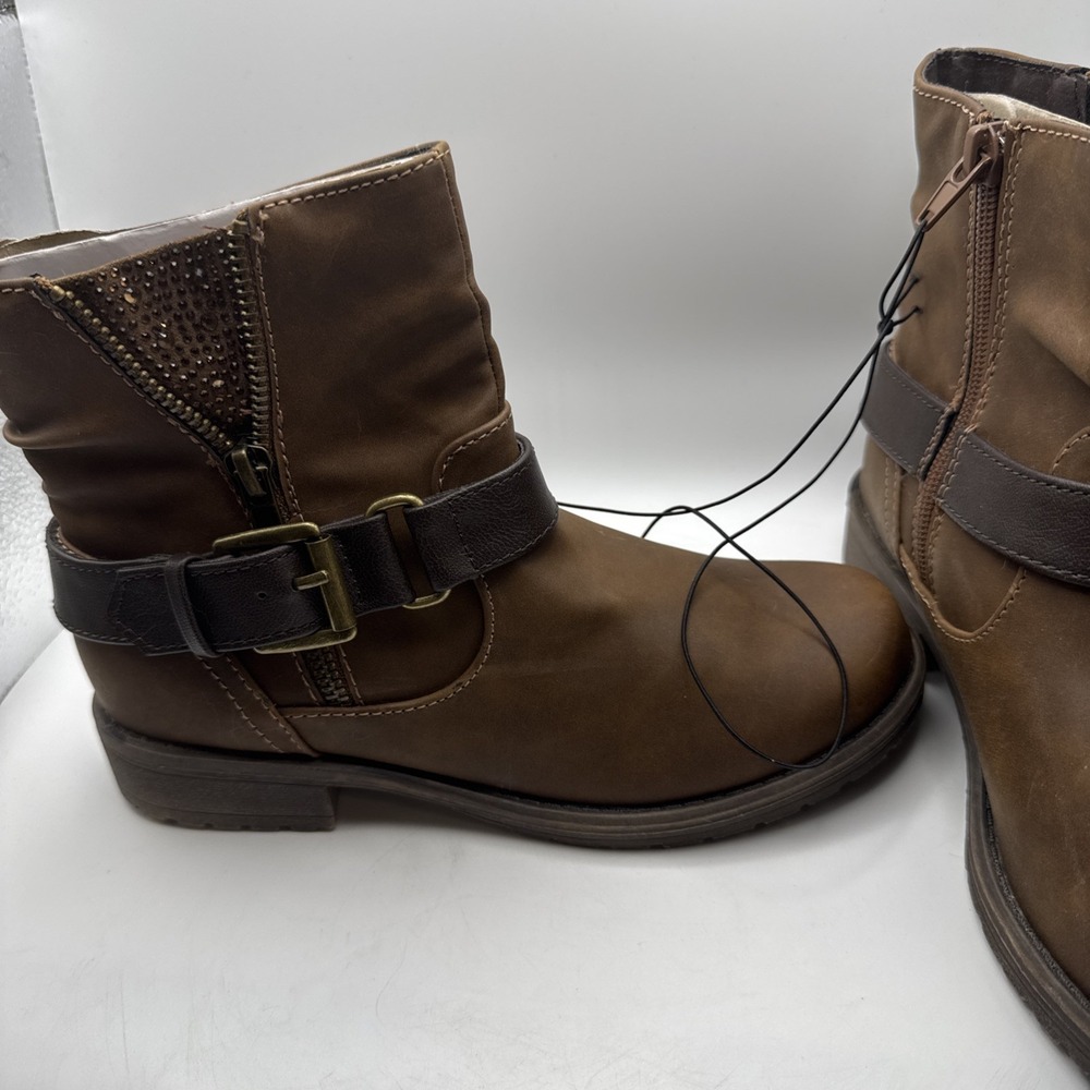 POP Girls Size 3m Brown Ankle Bootie 'Tali' New With Tags
